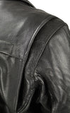 Milwaukee Leather LKM1770 Men's Black Premium Thick Leather Motorcycle Jacket Brando Style Biker Jacket