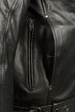 Milwaukee Leather LKM1770 Men's Black Premium Thick Leather Motorcycle Jacket Brando Style Biker Jacket