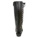 Milwaukee Leather MBL9365W Women’s Wide Width Black Classic Harness 14-inch Square Toe Leather Boots