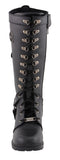 Milwaukee Leather MBL9380 Women's Black 'Jane' 15-inch Leather Combat Style Harness Motorcycle Boots