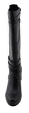 Milwaukee Leather MBL9422 Women's Tall Black Studded Strap Fashion Casual Boots with Platform Heel