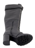 Milwaukee Leather Women's Black Above the Knee Lace-Up Fashion Casual Boots MBL9424