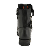 Milwaukee Leather MBM9076 Men’s Black Tactical Logger Leather Boots with Buckle Enhancement