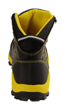 Bazalt MBM9122 Herren-Outdoor-Schnürstiefel aus wasser- und frostfestem Leder in Schwarz mit Gelb