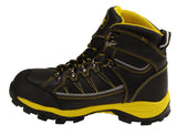 Bazalt MBM9123ST Men's Black with Yellow Water and Frost Proof Leather Boots with Composite-Toe