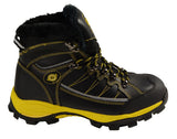 Bazalt MBM9125ST Men's Faux Fur Lined Black with Yellow Water and Frost Proof Boots with Composite-Toe