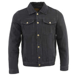 Milwaukee Leather MDM1015 Men's Black Classic Denim Jean Jacket