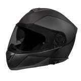 Daytona Glide Modular Motorcycle Helmet - DOT Approved, Bluetooth Ready, Dual Visor, Men/Women/Youth - Dull Black