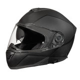 Daytona Glide Modular Motorcycle Helmet - DOT Approved, Bluetooth Ready, Dual Visor, Men/Women/Youth - Dull Black