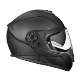 Daytona Glide Modular Motorcycle Helmet - DOT Approved, Bluetooth Ready, Dual Visor, Men/Women/Youth - Dull Black