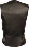 Milwaukee Leather ML1293 Women's Black and Purple ‘Wing Studded’ Leather Vest