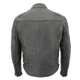 Milwaukee Leather MLM1526 Men's Black 'Stay Cool' Black Leather Sporty Motorcycle Jacket with Cool-Tec