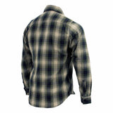 Milwaukee Leather MNG11649 Men's Grey with Black Long Sleeve Cotton Flannel Shirt