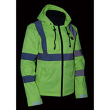 Nexgen Heat MPL2773SET Women's Heated Hoodie High-Viz Reflective - Zipper Front Sweatshirt Jacket w/ Battery Pack