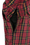 Milwaukee Leather MPM1632 Men's Plaid Flannel Biker Shirt with CE Approved Armor - Reinforced w/ Aramid Fiber