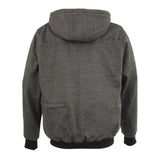 Nexgen Heat MPM1713SET Men's “Fiery’’ Heated Hoodie - Grey Zipper Front Sweatshirt Jacket for Winter w/Battery Pack