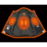 Nexgen Heat MPM1714SET Men's “Fiery’’ Heated Hoodie Silver Zipper Front Sweatshirt Jacket for Winter w/Battery Pack