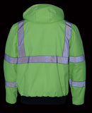 Nexgen Heat MPM1773SET Men's Heated High Visibility Work Hoodie, Neon Green Hi Vis Reflective Hoodie w/ Battery