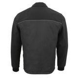 Milwaukee Leather MPM1780 Men's Black Textile and Fleece Combo Jacket with Reflective Piping