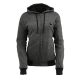 Nexgen Heat NXL2717DUAL Technology Women's Heated Hoodie - Grey Sweatshirt Jacket for Winter Season w/ Battery Pack