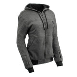 Nexgen Heat NXL2717DUAL Technology Women's Heated Hoodie - Grey Sweatshirt Jacket for Winter Season w/ Battery Pack