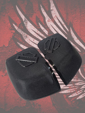 14-23 (Rockford) Harley Davidson bag lid Speaker Grill Cover Guard shield theme
