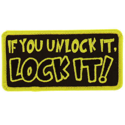 Hot Leathers Lock It 4" x 2" Patch