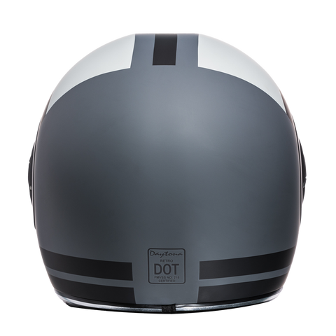 DOT Daytona Retro Full Face Motorcycle Helmet: Vintage Style for Men, – Brock Black Customs