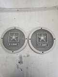 A set of Army speakers grill covers