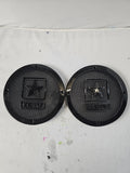 A set of Army speakers grill covers