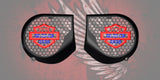 23.5+ Harley inner 3D 250 Anniversary speakers grill covers set