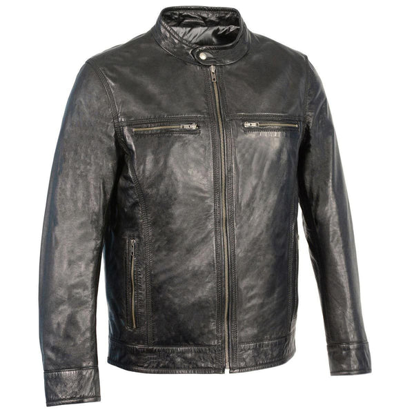 Traditional Leatherwear 　WORK JACKET 36 Milwaukee Leather SFM1865 Men's Saddle Classic Zipper Front