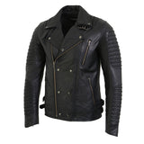 Milwaukee Leather SFM1885 Men's Black Leather Fashion Jacket with Piping Design