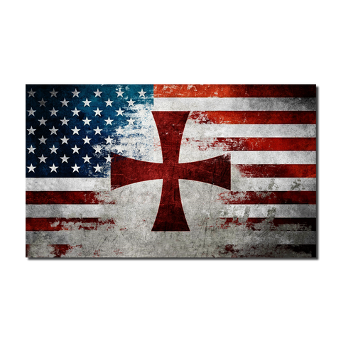 American Crusader Flag Decal