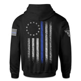 Thin Blue Line Betsy Ross Flag Hoodie