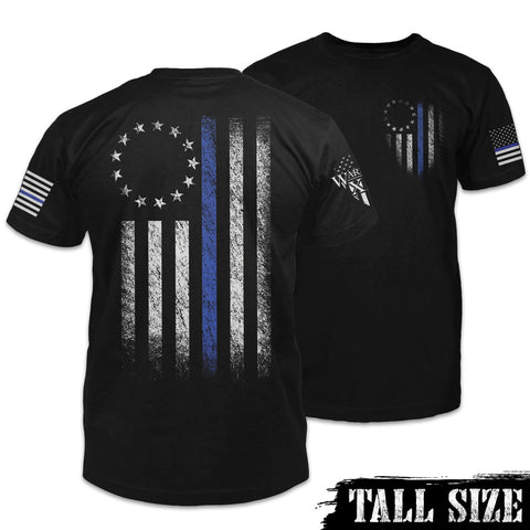 Thin Blue Line Betsy Ross Flag - Tall Size