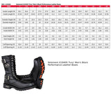 Xelement X19409 Men's Black 'Fury' 12-Inch Leather Lace-Up Motorcycle Performance Boots