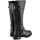 Xelement X93009 Women's 'Myna' Black Performance Knee High-Tall Leather Motorcycle Boots