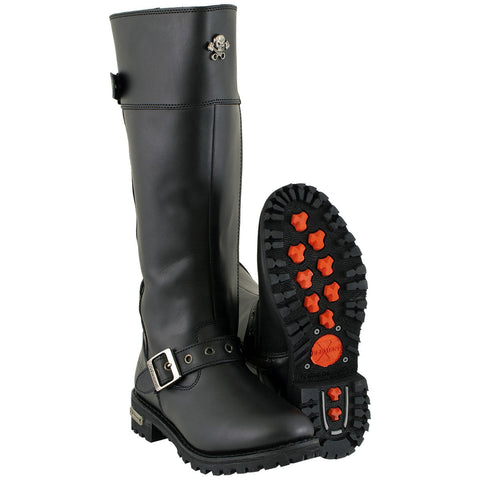 Xelement X93009 Women's 'Myna' Black Performance Knee High-Tall Leather Motorcycle Boots