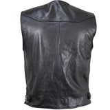 Xelement XS1927 Men's 'Road King' Black Motorcycle Leather Biker Vest