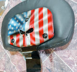 Harley seat backrest plate punisher flag