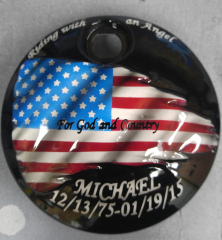 American flag Memorial Harley fuel door