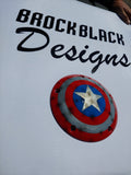 Captain America shield on touring derby cover