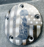 Soldatenkreuz und amerikanische Flagge Harley Punkte Abdeckung