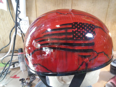 crimson tide motorcycle helmet Crimson Tide and Military themed helmet – Brock Black Customs