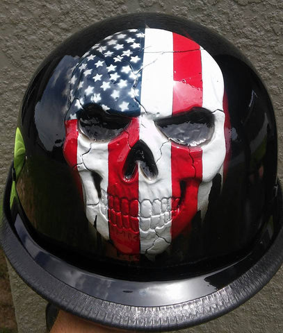 american flag skull harley helmet