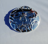 3D skull stretching on Chrome Harley touring fuel door 08+