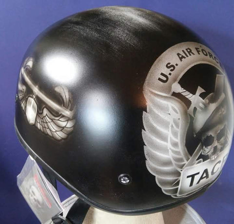 Harley Air Force themed helmet – Brock Black Customs Harley Air Force themed helmet – Brock Black Customs
