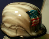 Harley-Helm, Air Force Police-Logo und amerikanische Flagge