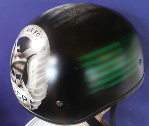 Harley Air Force themed helmet – Brock Black Customs Harley Air Force themed helmet – Brock Black Customs